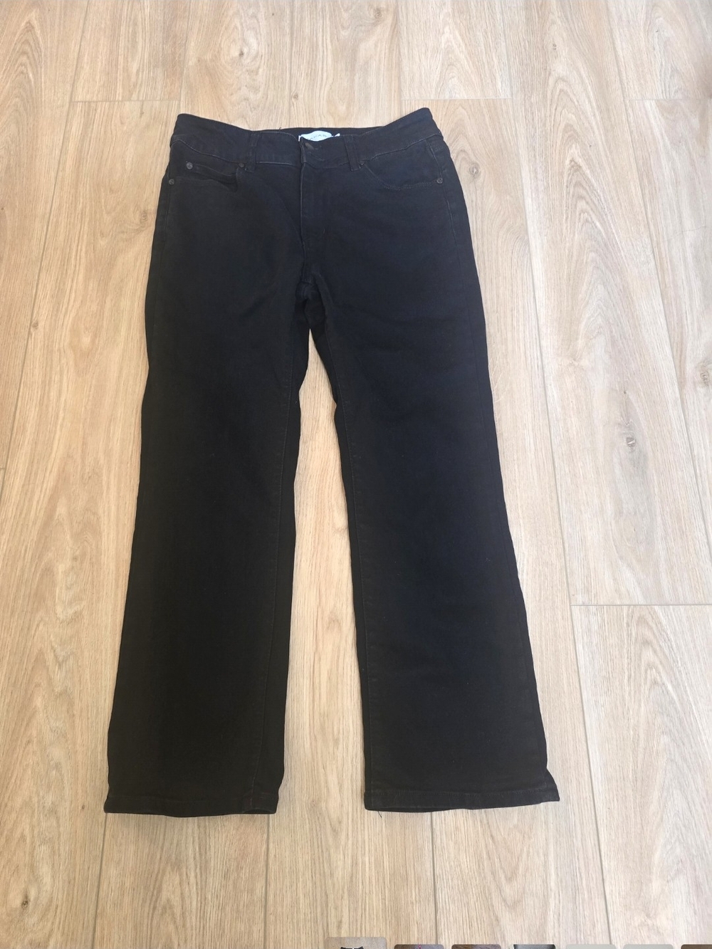 Tahari Women’s Straight Leg Black Jeans